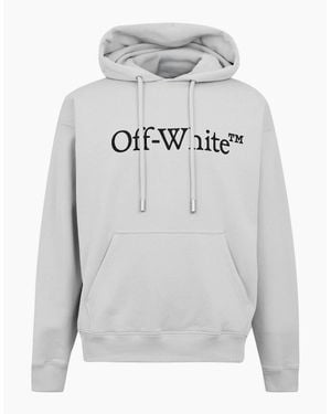 Off-White c/o Virgil Abloh Lacoste Lettering Hooded Neck Long Sleeve Sweatshirt - Grey