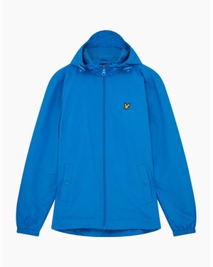 Lyle & Scott Lyle & Scott Branded Bright Hooded Short Lightweight Jacket - Blue