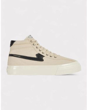Stepney Workers Club Varden S-Strike Canvas Hi Tops Ecru - Natural