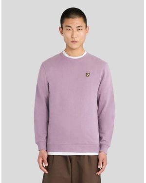 Lyle & Scott Everyday Cotton Crew Neck Sweatshirt - Purple