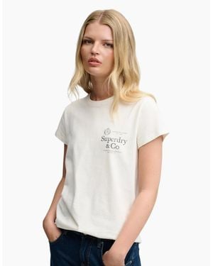 Superdry Luxe Casual Classic Short Sleeve T-Shirt - White