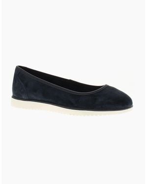 Strollers Flat Shoes Rumble Soft Suede Leather Slip On Uk Size - Blue