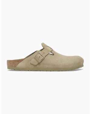 Birkenstock Boston Suede Sandals - White