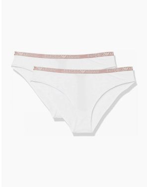 Emporio Armani 2-Pack Basic Cotton Brief - White