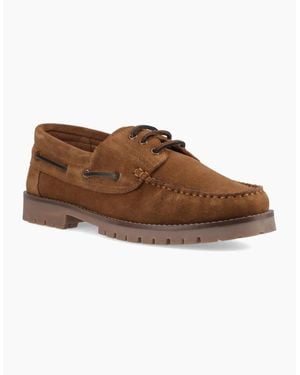 Hush Puppies Harrison Boat Shoes - Brown