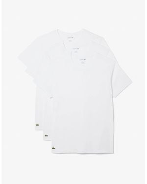 Lacoste 3-Pack Cotton Crew Neck T-Shirts - Black