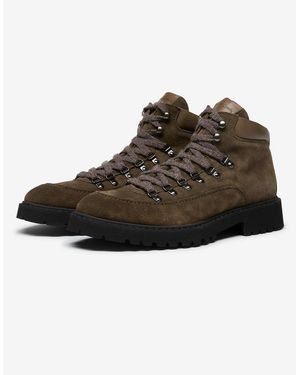Oliver Sweeney Calf Suede Hiker Boots - Brown
