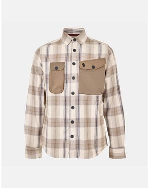 Luke 1977 Johnny Mase 2 Plaid Snap Button Overshirt With Chest Pocket - Natural