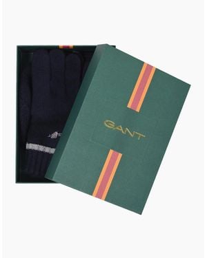GANT Beanie & Glove Set Marine - Blue