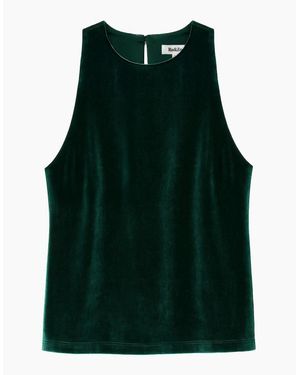 Ro&zo Velvet Halter Neck Top - Green