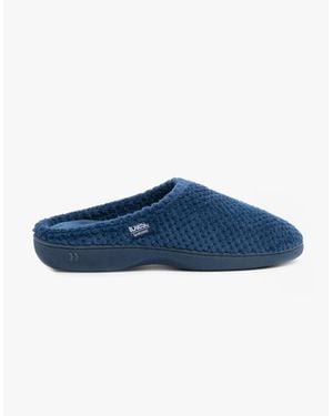 Totes Isotoner Popcorn Terry Mule Slippers - Blue