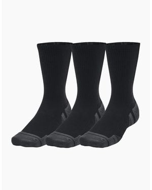Under Armour Adult Performance Tech Crew Socks (Pack Of 3) - Black