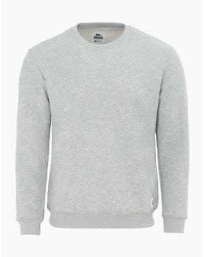 Lonsdale London Regular Fit Long Sleeve Crew Neck Sweatshirt - Grey
