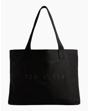 Ted Baker Lukkee Canvas Beach Bag - Black