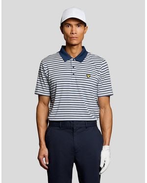 Lyle & Scott Stripe Polo Shirt - Blue