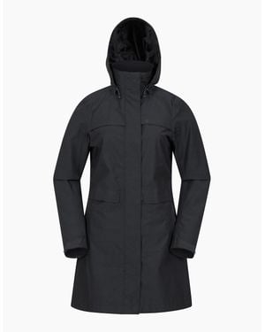 Mountain Warehouse Ladies Cloudburst Textured Waterproof Jacket - Blue