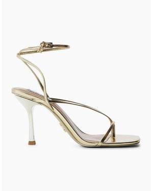 Steve Madden Odessa Metallic Toe Post Stiletto Sandals