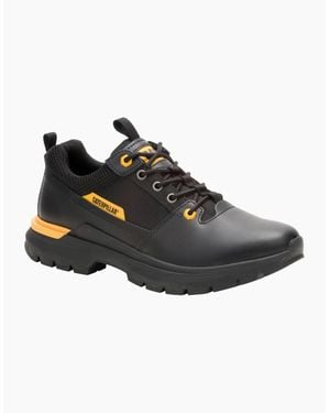 Caterpillar Cat Colorado Lo Nappa Full-Grain Leather Trainers - Black