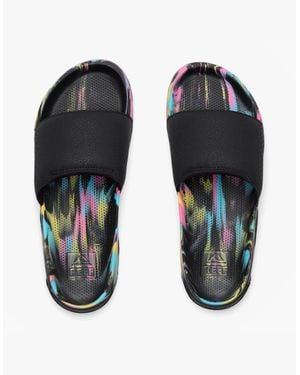Reef Tailslide Sliders Candy Marble - Black
