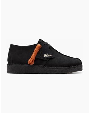 Clarks Originals Desert Trek Shoes Suede - Black