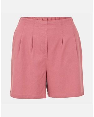 Vero Moda Jesmilo Solid Bermuda Shorts - Pink
