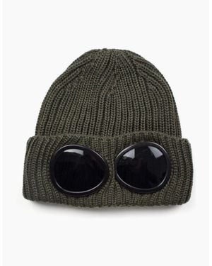 C.P. Company Extra Fine Merino Wool Goggle Winter Beanie Khaki 661 - Grey