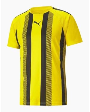 PUMA Teamliga Striped Jersey T-Shirt - Yellow