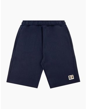 Aquascutum Badge Cotton Shorts 11 - Blue
