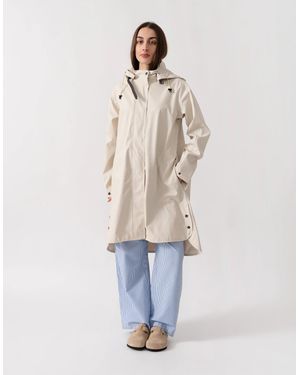 Ilse Jacobsen Rain A-Line Rubberised Raincoat - White