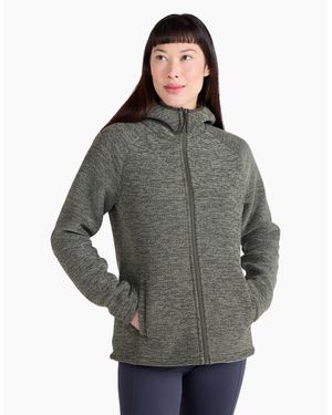 Mountain Warehouse Ladies Hayfield Melange Faux Fur Lined Fleece Top - Grey