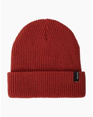 Brixton Heist Rib Knit Beanie - Red