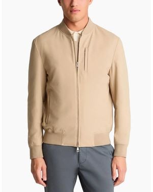 Remus Uomo Forbes Bomber Jacket Stone - Blue
