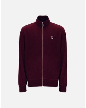 Fila Nero Velour Track Top Jacket Fig - Purple