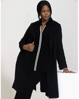 Live Unlimited London And Contrast Seam Blouse - Black