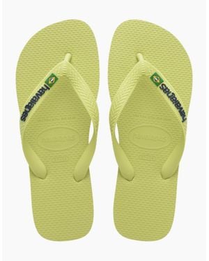Havaianas Brasil Logo Flip Flops - Green