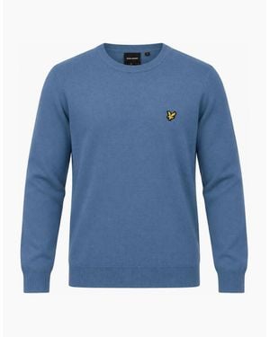 Lyle & Scott Lyle & Scott Merino Crew Neck Jumper Power - Blue