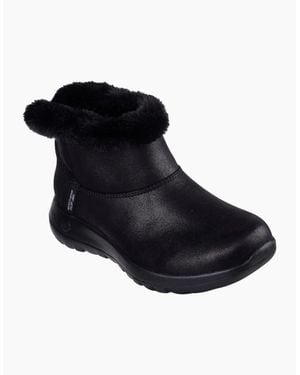 Skechers On-The-Go Joy Cosy Dream Polyester Winter Ankle Boots - Black