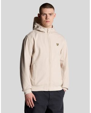 Lyle & Scott Mesh Lined Softshell Jacket - Natural
