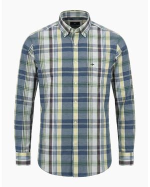 Fynch-Hatton Fynch-Hatton Long Sleeved Shirt Aubergine - Blue