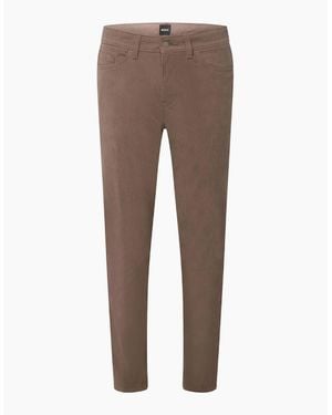 BOSS P-Delaware5 Corduroy Trousers - Brown