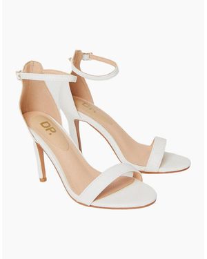 Dorothy Perkins Ladies Tyla Wide Stiletto Heel Sandals - White