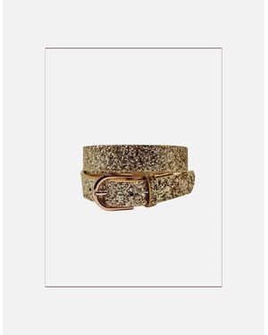 Nooki Design Glitterball Sparkly Belt - White