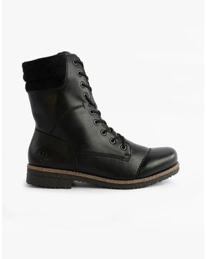Rieker 73570-00 Flat Ankle Boots - Black