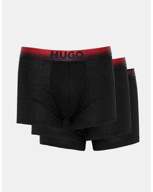 BOSS Hugo 3-Pack Of Degradé-Waistband Trunks - Black