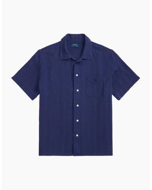 Polo Ralph Lauren Gd Dobby Cuban Collar Shirt 001 Freshwater - Blue
