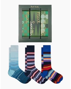 Paul Smith 3 Pack Cracker Socks 1A Mix_1 - Green