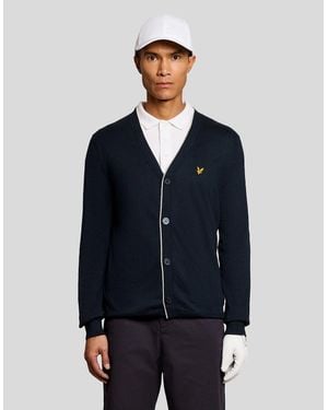 Lyle & Scott Lightweight Knitted Cardigan - Blue