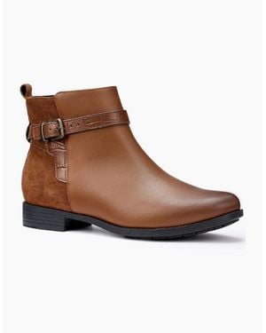 Hotter Haydock Smart Ankle Boots - Brown