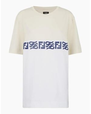 Fendi Kalligraphy T-Shirt - White