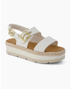 TOMS Giana Flatform Sandals - White